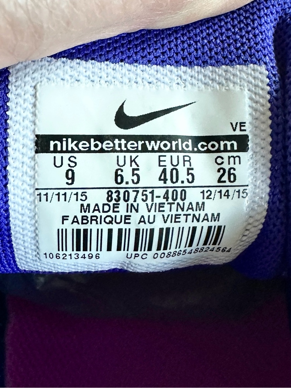 Nike Blue Flex 2016 Run Sneakers Running Shoes Women’s Size 9 - Picture 11 of 12